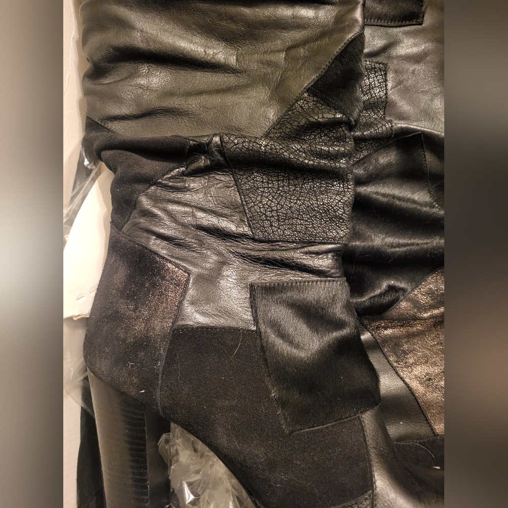 boots , black color,  100% leather,  size 40, usa 8.5-9 - Picture 3 of 10